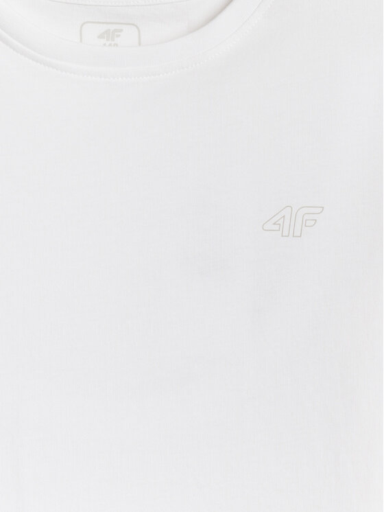4F 4F T-Shirt BASIC+ Biały Regular Fit