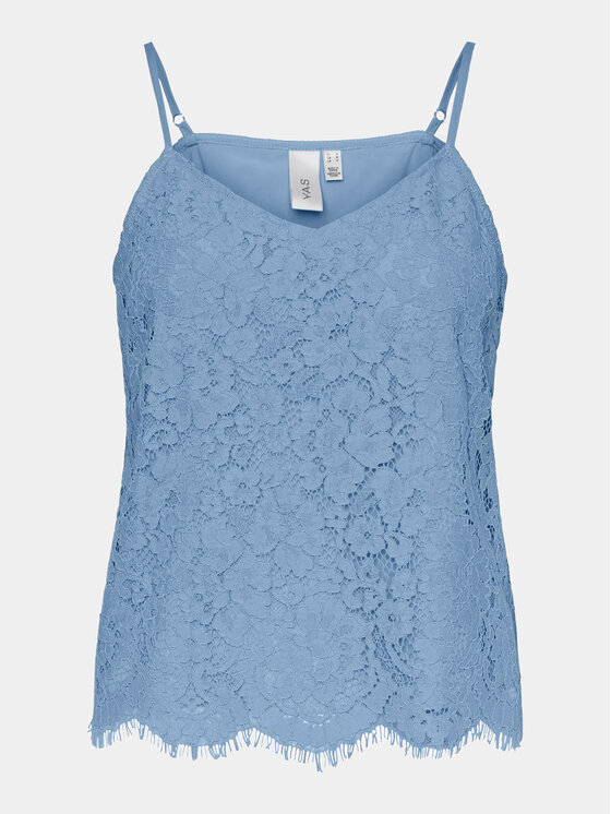 YAS YAS Top Perla 26032812 Niebieski Regular Fit