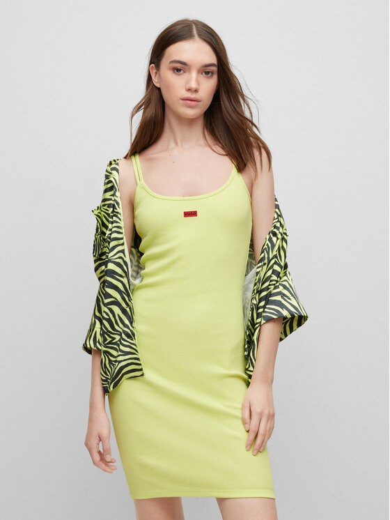 HUGO Hugo Hétköznapi ruha Nirabel 50486561 Sárga Slim Fit