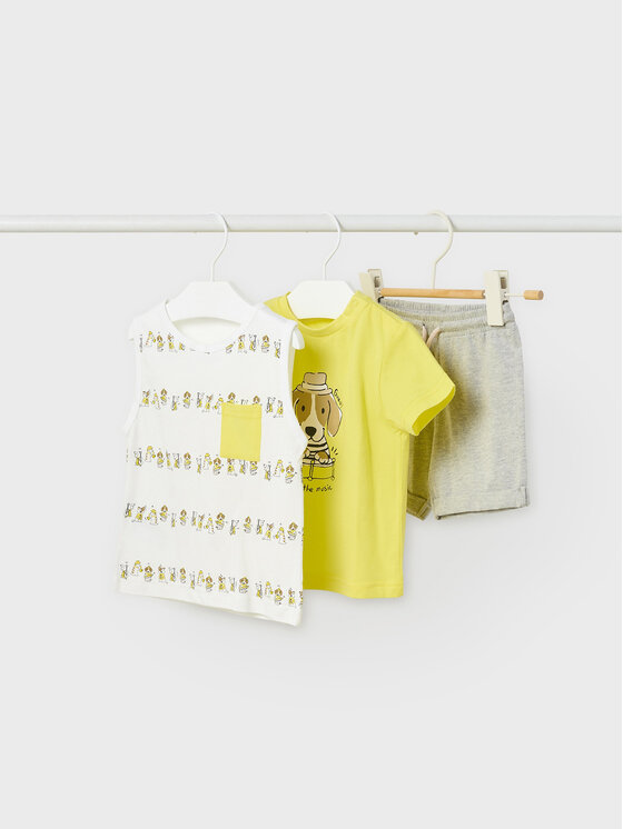 Mayoral Mayoral Set majica, top in kratke hlače 1644 Pisana Regular Fit
