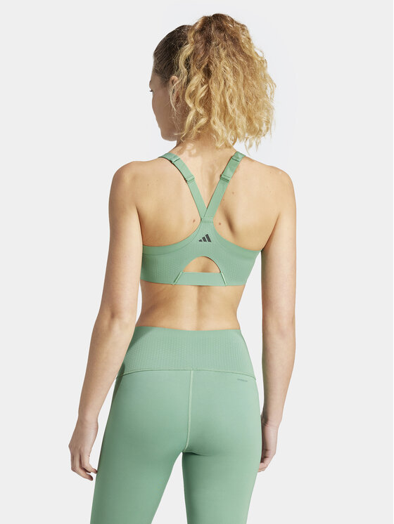 adidas adidas Спортен сутиен TLRD Impact Luxe IT6655 Зелен
