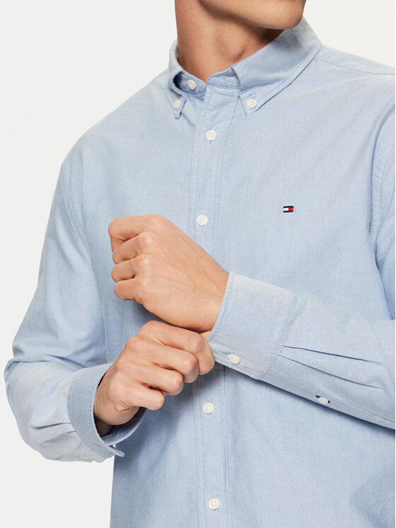 Tommy Hilfiger Tommy Hilfiger Сорочка Solid Heritage MW0MW35774 Голубий Regular Fit