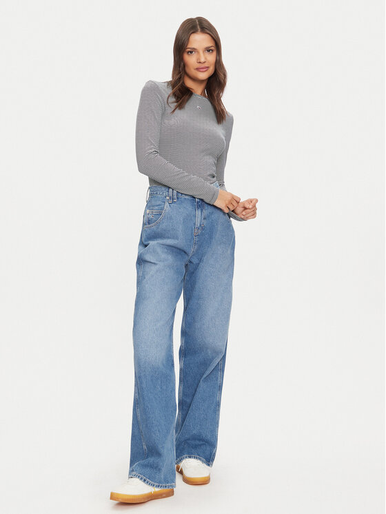 Tommy Jeans Tommy Jeans Blúz Essential DW0DW19043 Sötétkék Slim Fit