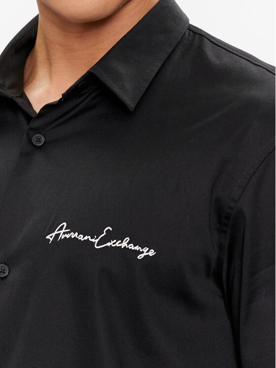 Armani Exchange Armani Exchange Košulja 8NZC99 ZN10Z 1200 Crna Slim Fit