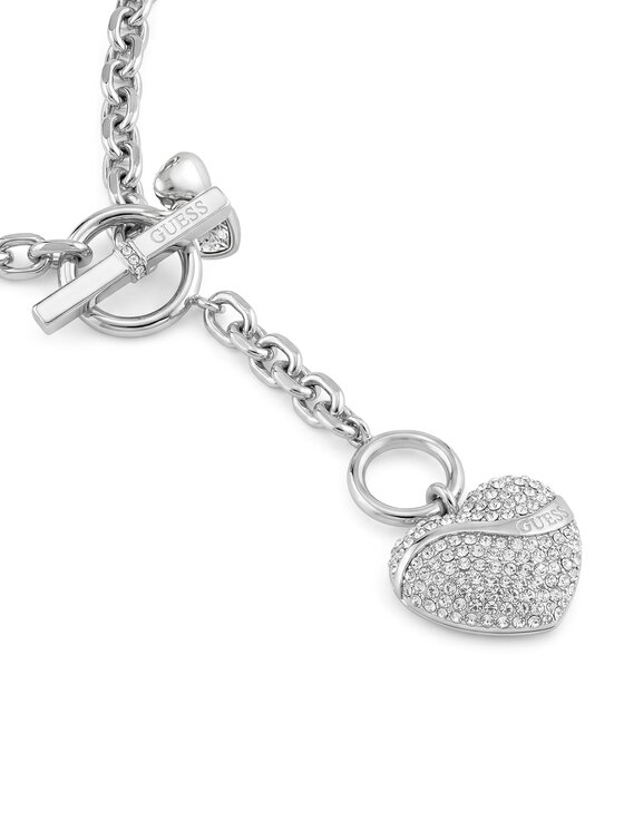 Guess Guess Naszyjnik JUBN04 494JW Srebrny