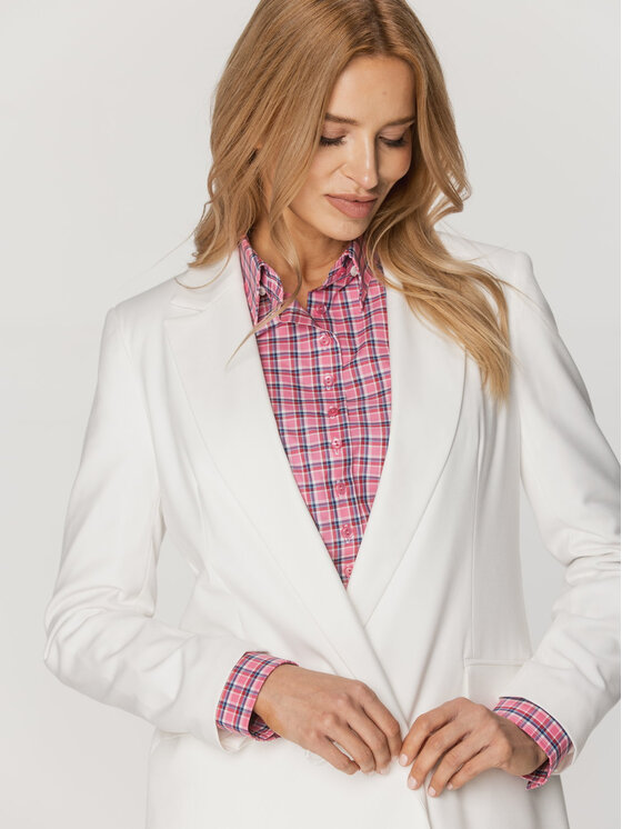 Willsoor Willsoor Marynarka 67747 Biały Regular Fit