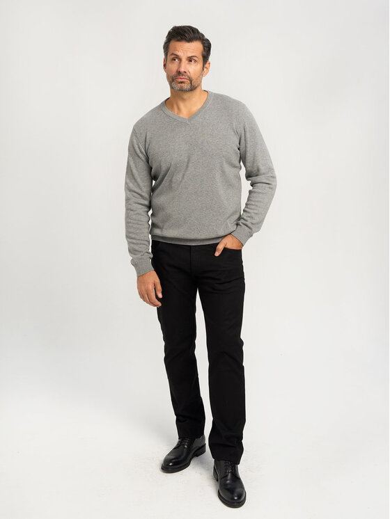 Willsoor Willsoor Sweter 71409 Szary Regular Fit
