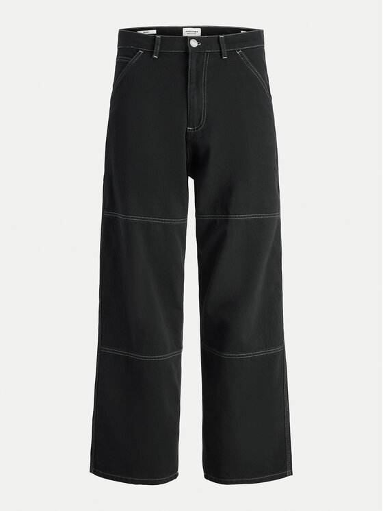 Jack&Jones Junior Jack&Jones Junior Штани з тканини Bill 12273943 Чорний Baggy Fit