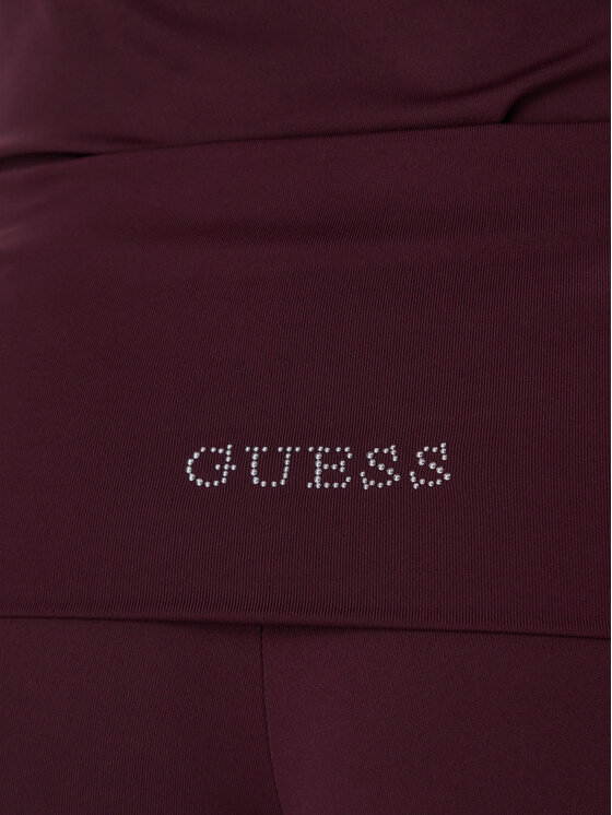 Guess Guess Legginsy V6YB24 K4713 Bordowy Flare Fit