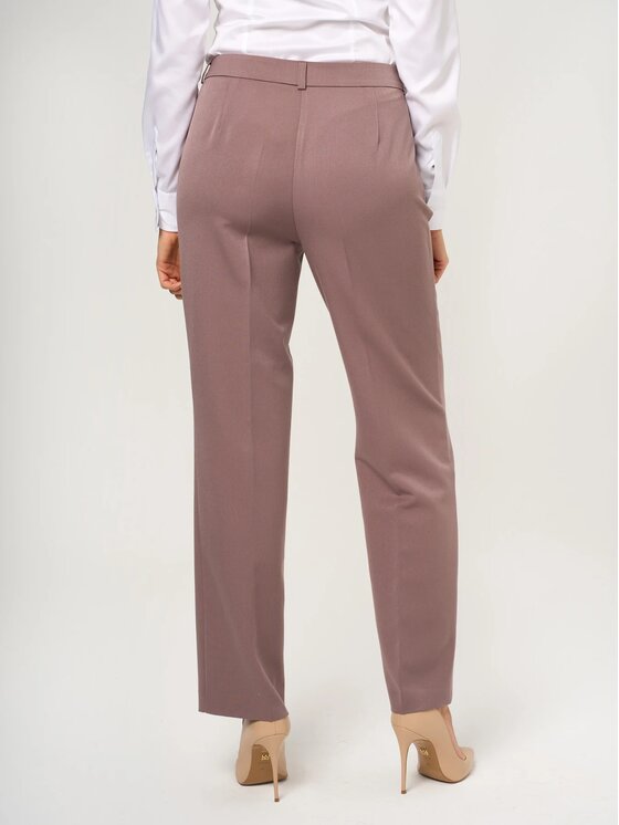 Willsoor Willsoor Spodnie materiałowe 68237 Brązowy jasny Regular Fit