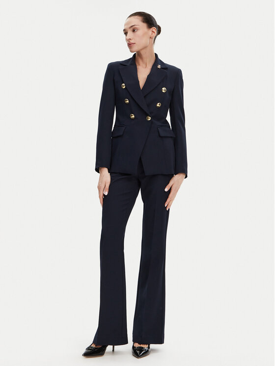Maryley Maryley Stoffhose 25EB587/43VA Dunkelblau Regular Fit