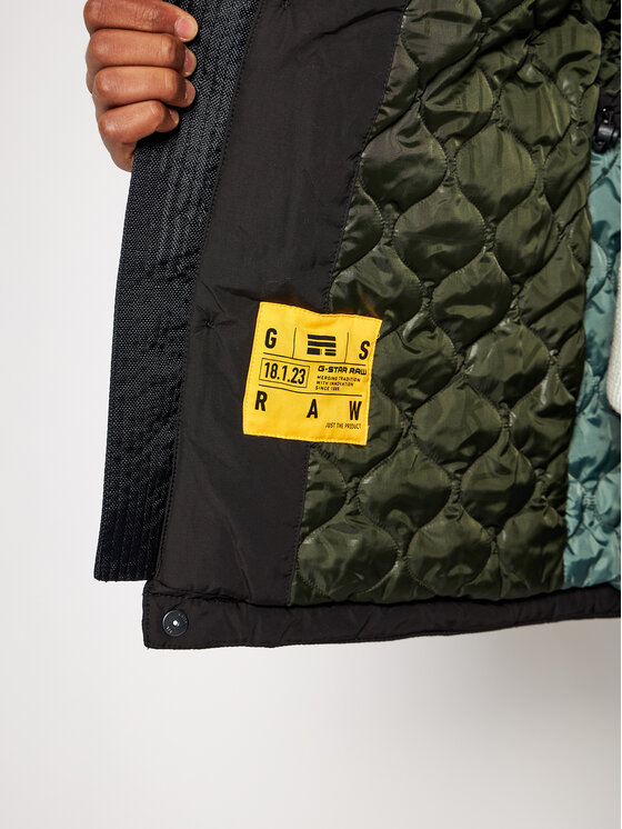 G Star Raw Parka Vodan Faux Fur D17614 A281 6484 Fekete Regular Fit