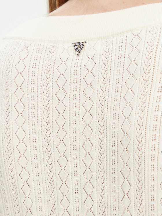 Guess Guess Cardigan W5YR01 Z2ZK2 Alb Regular Fit
