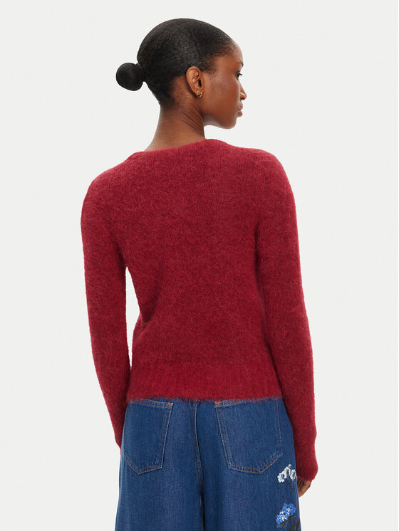 Munthe Munthe Pletena jopica Povilla 252160025272 Bordo rdeča Regular Fit