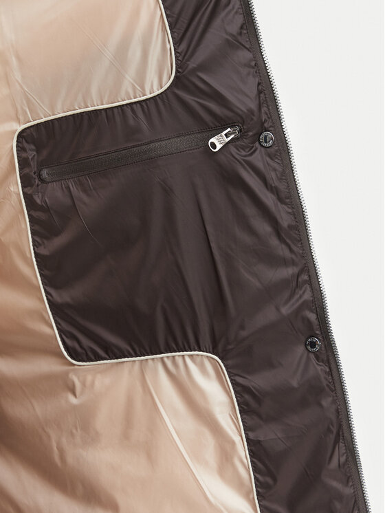 Hetregó Hetregó Пухено яке Winthrop 8R607KM 26WD02 Тъмнокафяв Slim Fit