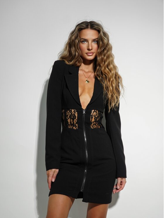 LilaLou LilaLou Sukienka wieczorowa Selena Czarny Slim Fit