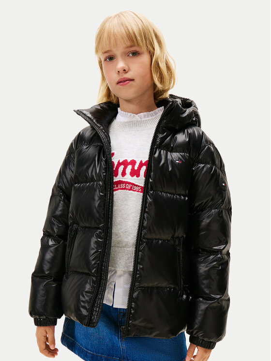 Tommy Hilfiger Kurtka puchowa Essential KG0KG08758 D Czarny Regular Fit