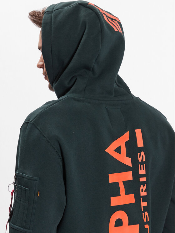 Alpha Industries Alpha Industries Bluza Back Print 178318 Granatowy Regular Fit