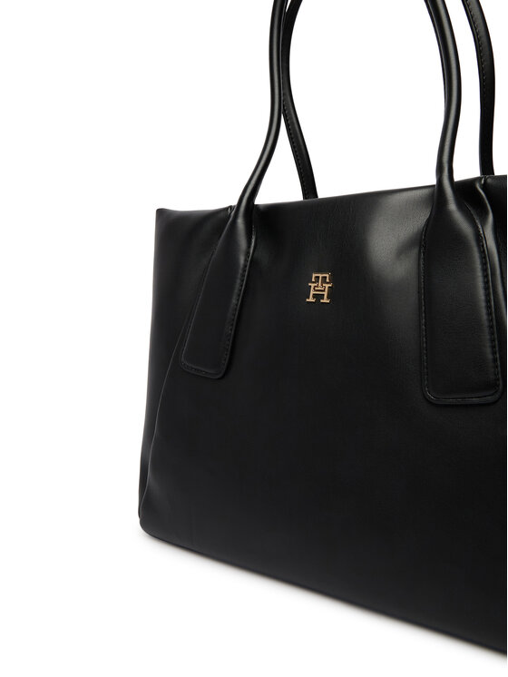 Tommy Hilfiger Tommy Hilfiger Geantă Th Essential Tote AW0AW18374 Negru