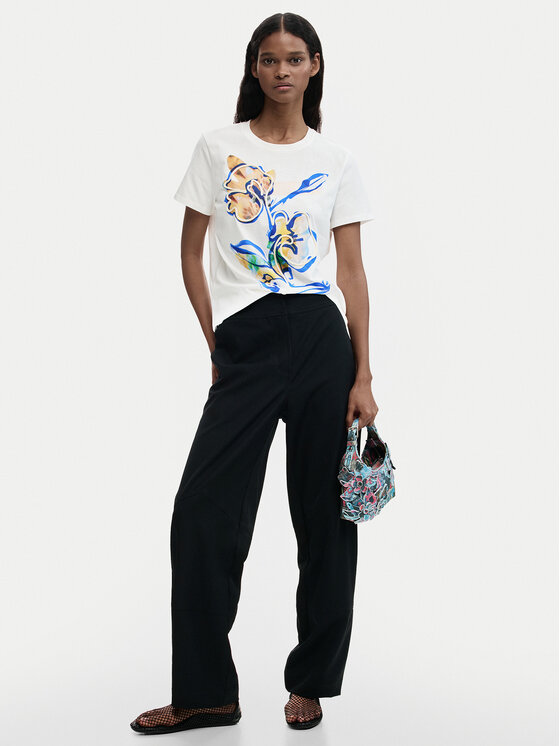 Desigual Desigual T-shirt Zurich 26SWTK38 Bianco Regular Fit