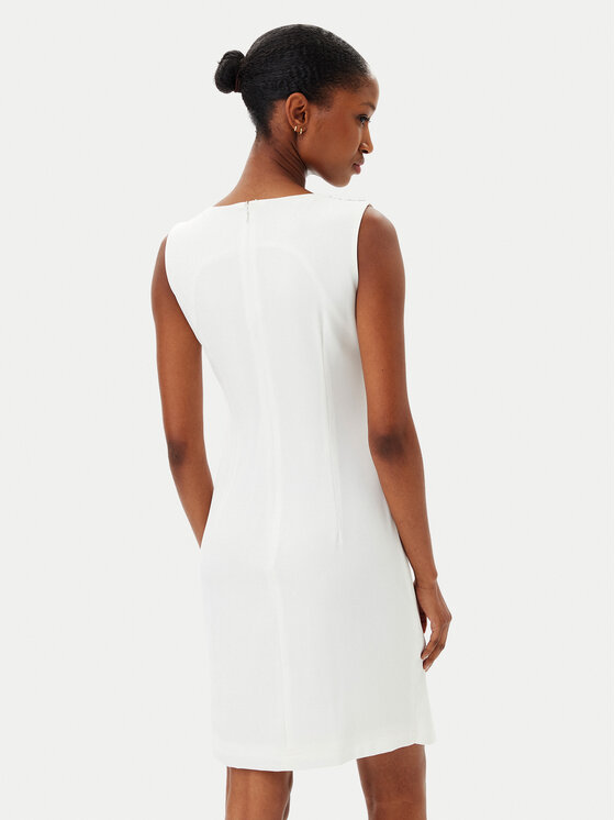 ARTIGLI ARTIGLI Cocktail obleka ACAB000805 Bela Regular Fit
