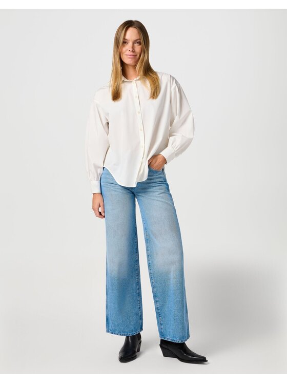 Wrangler Wrangler Jeansy World Wide Niebieski Wide Leg