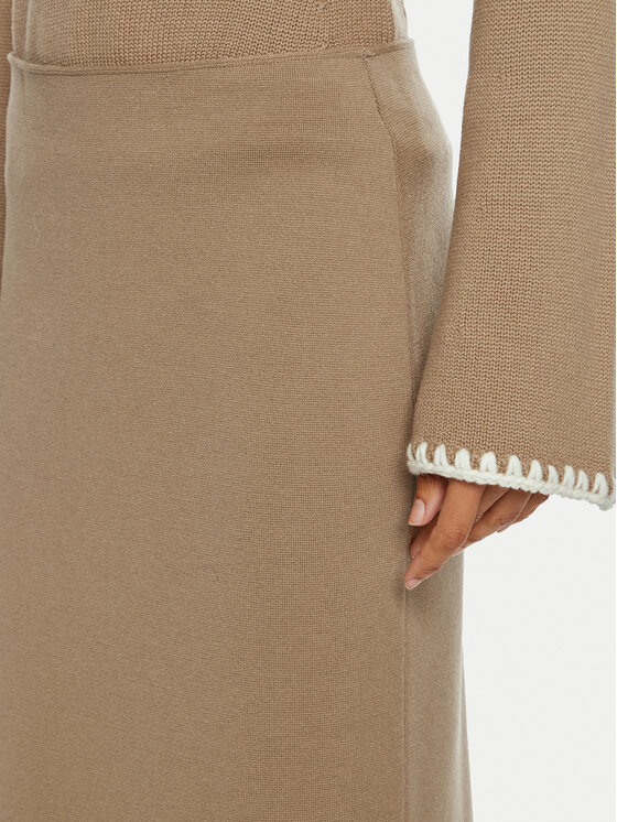 Luisa Spagnoli Luisa Spagnoli Миди пола Madis 58456 Бежов Slim Fit