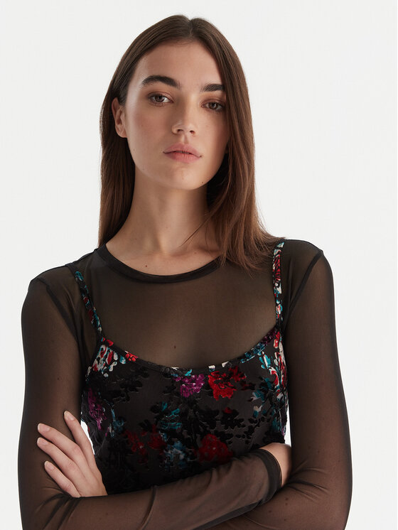 Desigual Desigual Ikdienas kleita Cassidy 25WWVK11 Melns Slim Fit