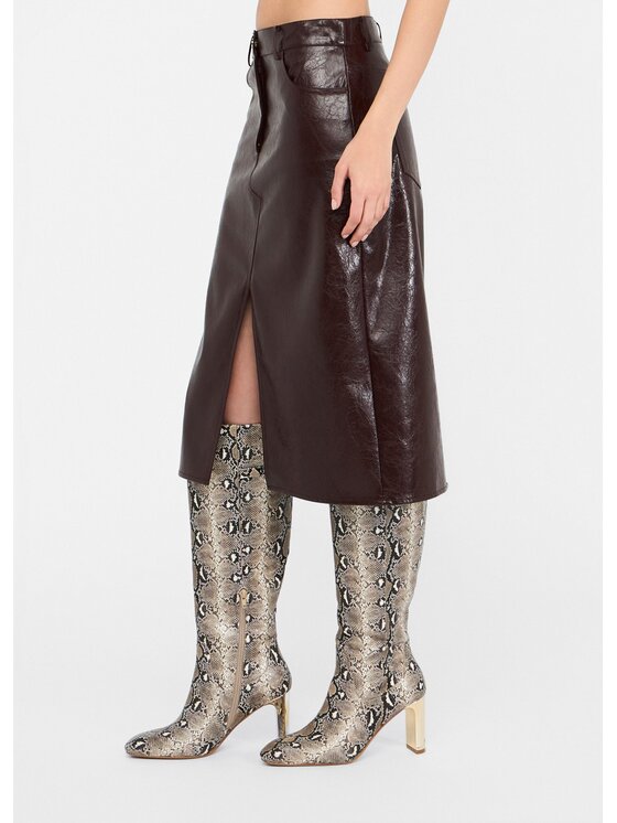 Liu Jo Liu Jo Gonna midi UF5232E1038X0722 Marrone Regular Fit