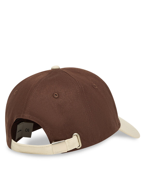 Calvin Klein Calvin Klein Шапка с козирка Monogram Emb Colorblock Baseball LV04G5000G Кафяв