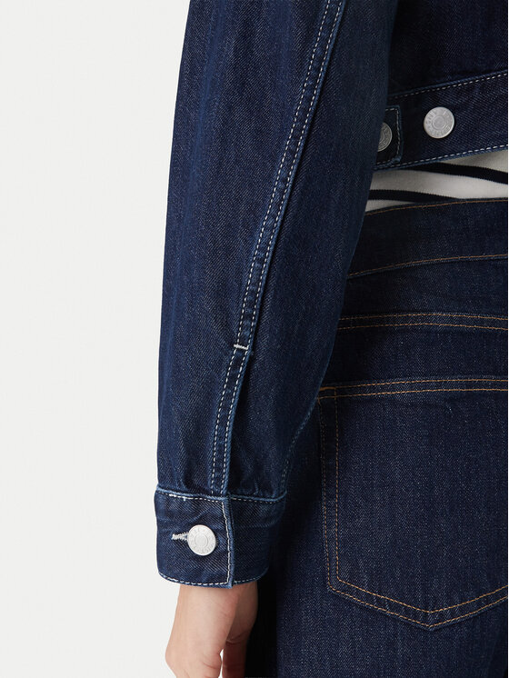 Tommy Jeans Tommy Jeans Jeansová bunda DW0DW22384 Tmavomodrá Straight Fit