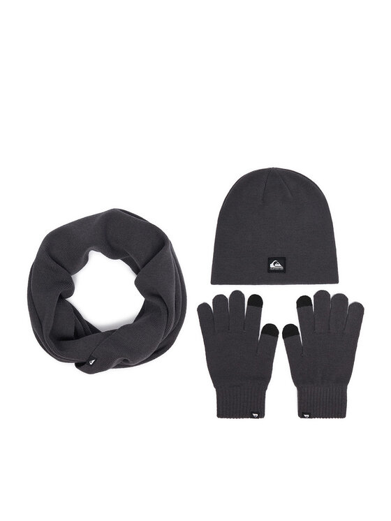 Quiksilver Quiksilver Набір шапка, снуд та рукавички CWBEO-QS-SM346-002-AW26 Темно-сірий