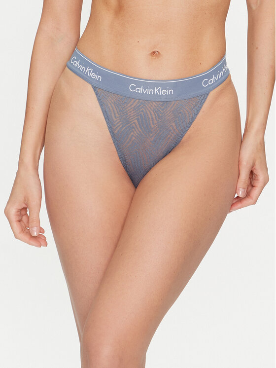 Női Tanga Calvin Klein Underwear, Méret: XL, Kék, 000QF7714E