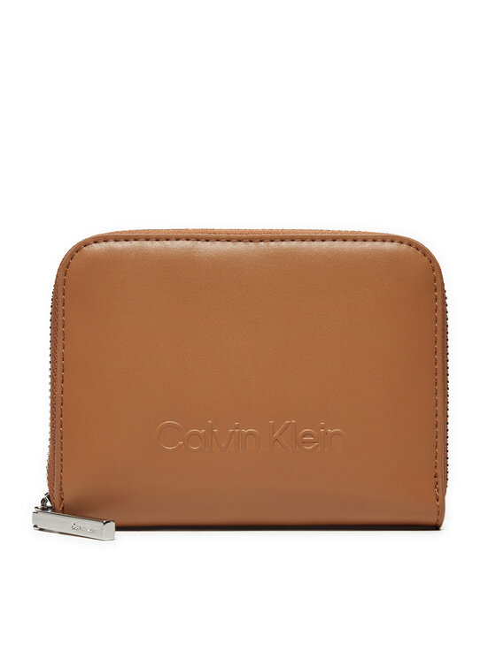 Calvin Klein Calvin Klein Peněženka Embossed Logo Zip Md K60K612437 Hnědá