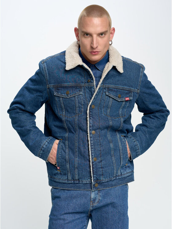 BIG STAR BIG STAR Kurtka jeansowa RUBEN_353_130 Niebieski Basic Fit
