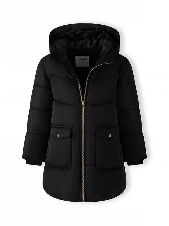 minoti minoti Kurtka zimowa 32COAT151 Czarny Longline Fit