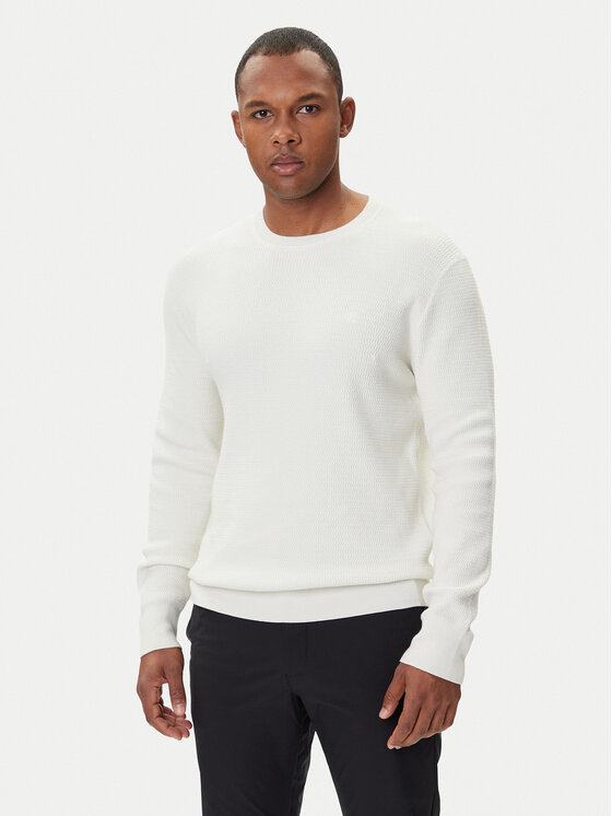 Calvin Klein Calvin Klein Džemper LV04LB327G Écru Regular Fit