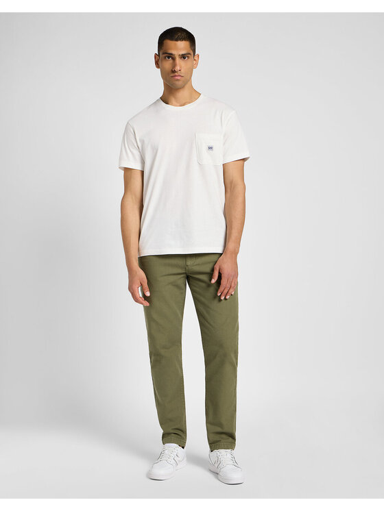 Lee Lee Chinosy RELAXED WORKWEAR CHINO Zielony Loose Fit