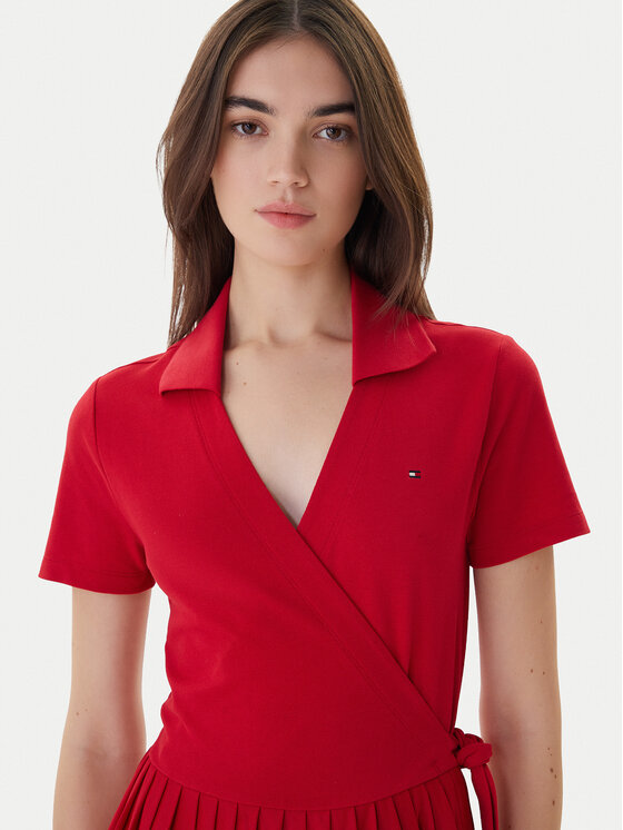 Tommy Hilfiger Tommy Hilfiger Ikdienas kleita 1985 WW0WW45733 Sarkans Regular Fit