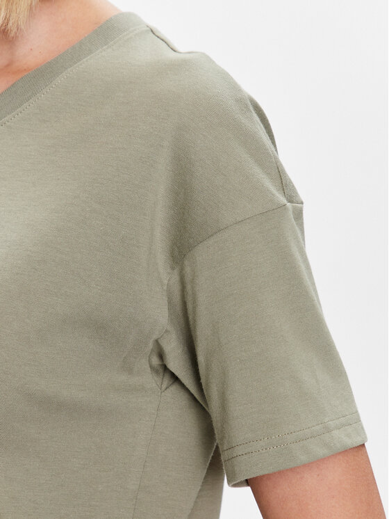 New Balance New Balance T-Shirt Stacked WT03805 Zielony Relaxed Fit