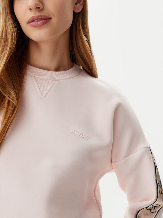 Guess Guess Bluza V3BQ16 KB3P2 Różowy Regular Fit