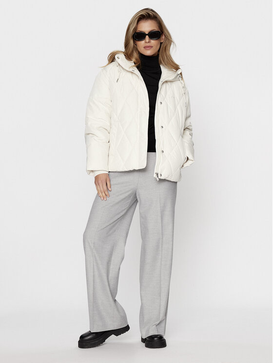 Lee Lee Kurtka zimowa 112341600 Écru Relaxed Fit