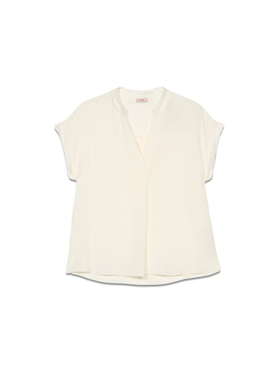 Oltre Oltre Blusa 2449J000672N011 Bianco Regular Fit