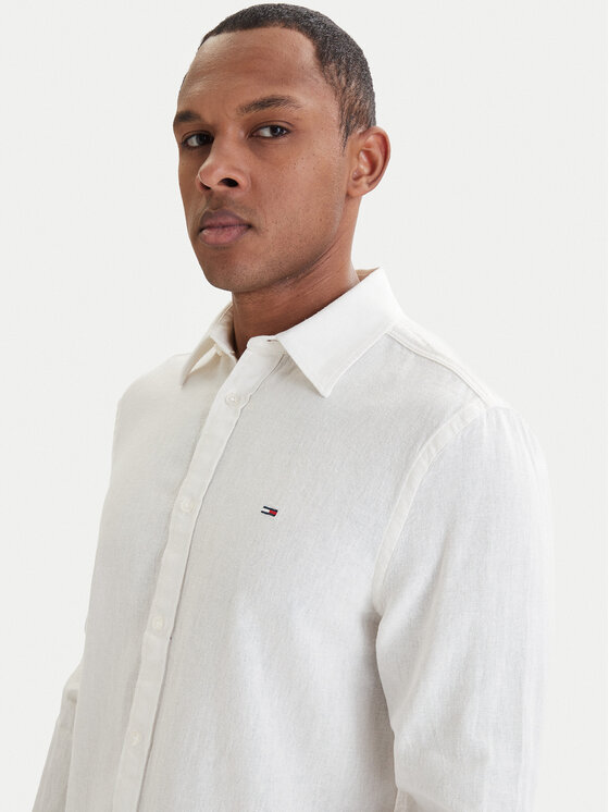 Tommy Jeans Tommy Jeans Cămașă DM0DM22761 Écru Regular Fit