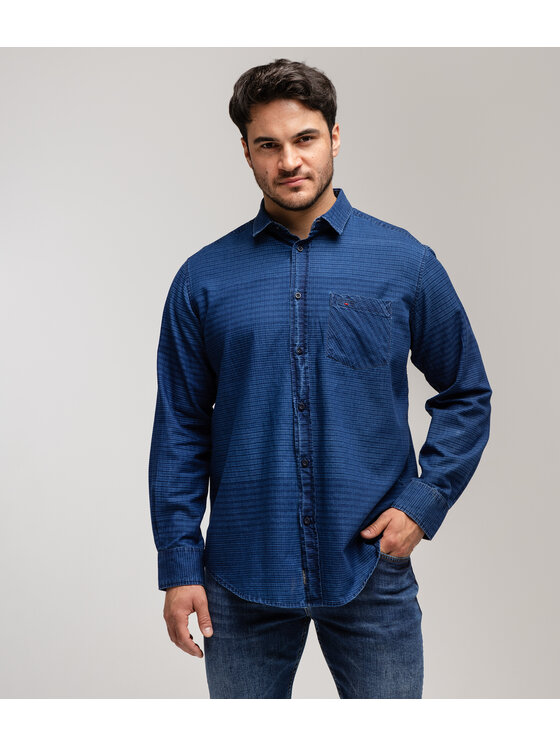 Lee Cooper Lee Cooper Koszula SOREN 5819 Granatowy Comfort Fit