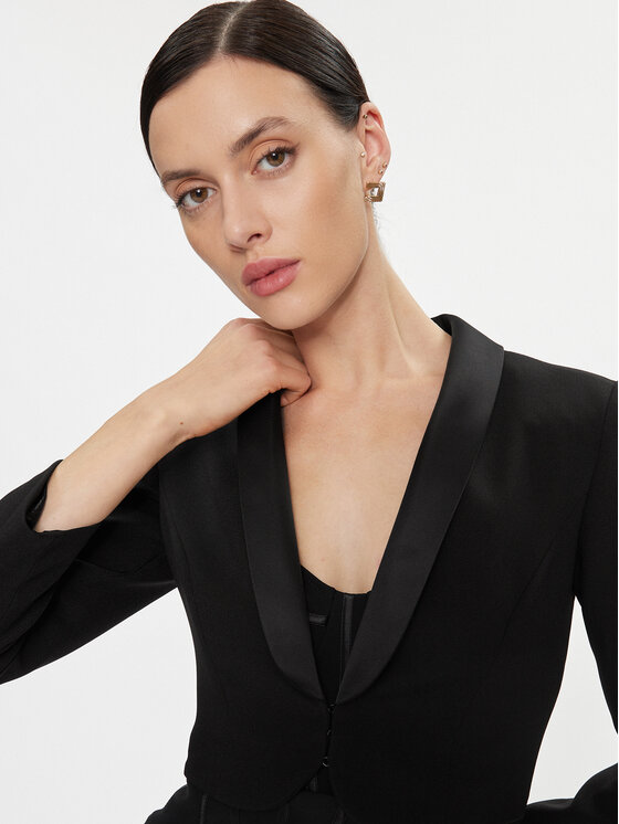 Elisabetta Franchi Elisabetta Franchi Sacou GI-091-37E2-V6000 Negru Slim Fit
