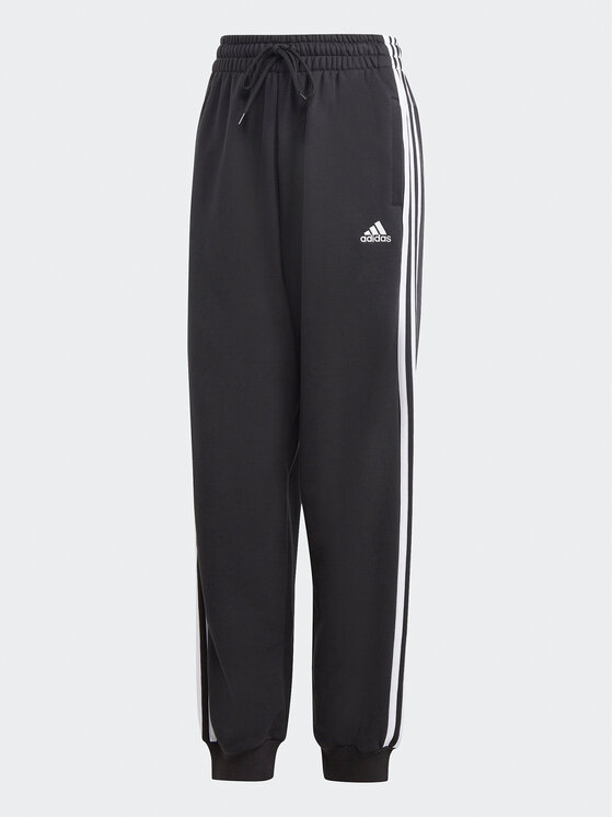 adidas Jogginghose Essentials 3 Stripes French Terry Loose Fit Joggers HA4375 Schwarz Loose Fit Modivo