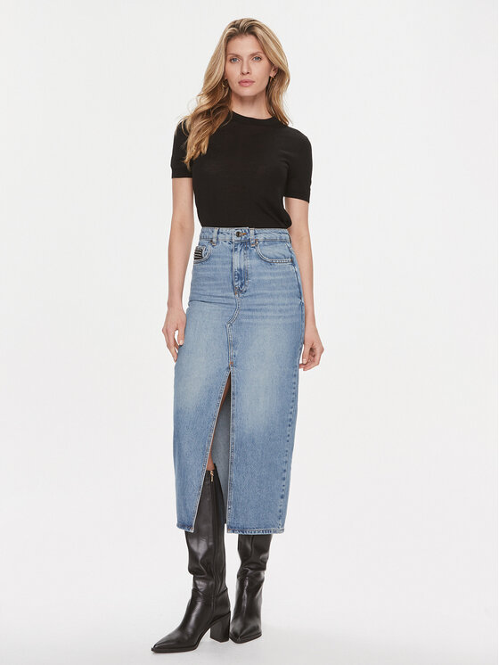 Liu Jo Liu Jo Spódnica jeansowa UF3169 D4861 Niebieski Regular Fit