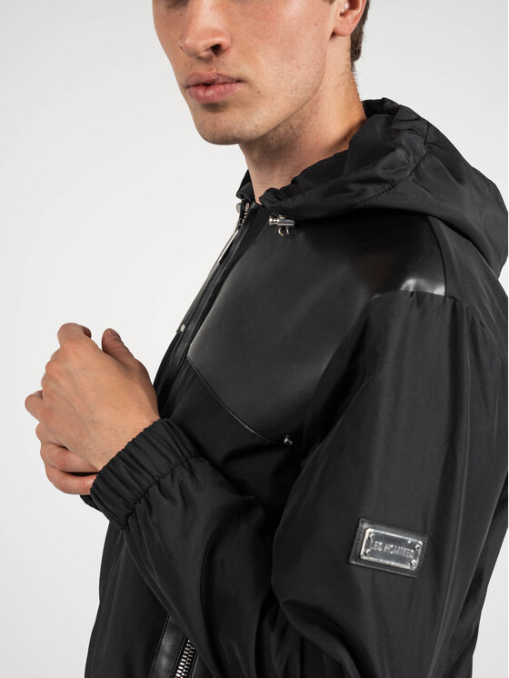 Les Hommes Les Hommes Giacca di transizione LLO311-250L | Windbreaker Jacket Nero Regular Fit