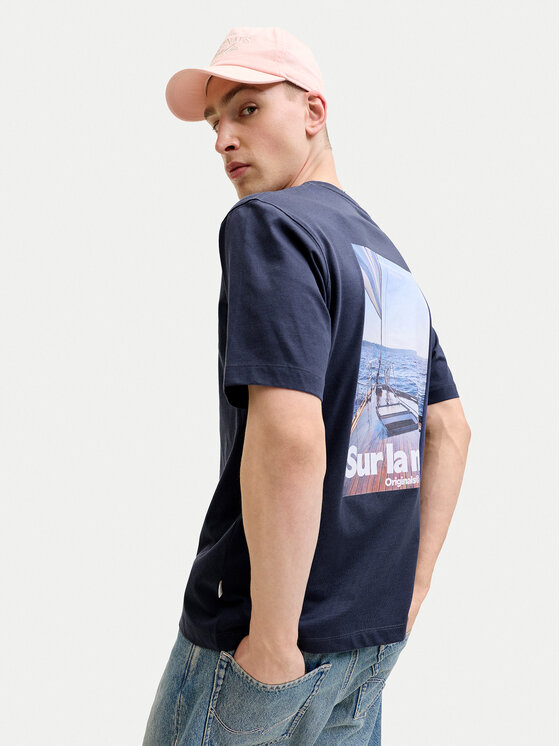 Jack & Jones Jack & Jones T-Shirt Riviera 12295161 Tmavomodrá Relaxed Fit
